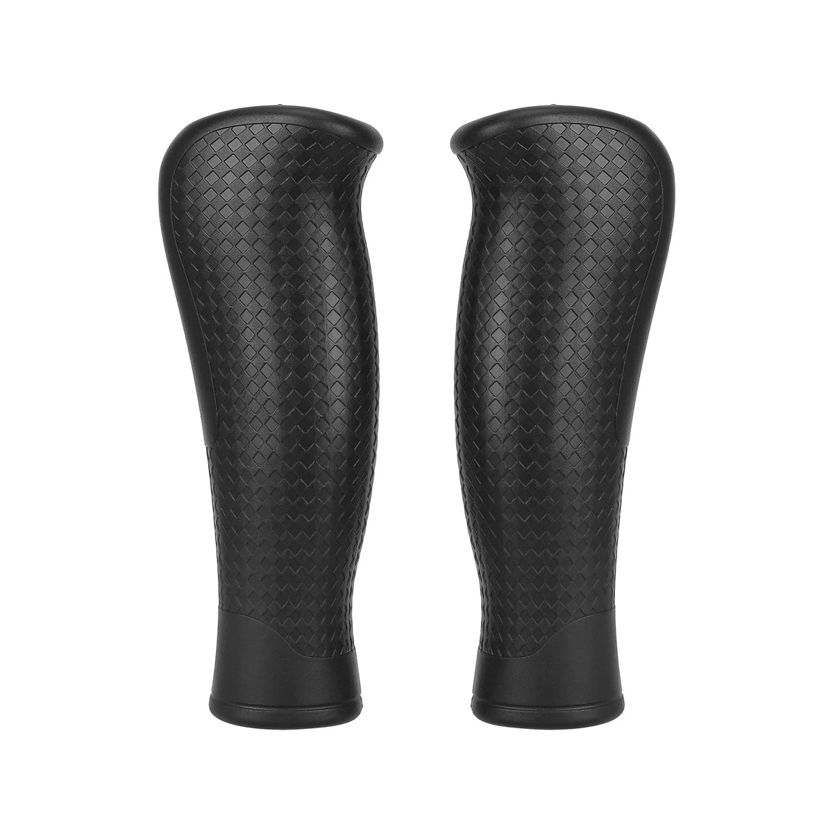 Paire de poignées ergonomiques noires en caoutchouc pour guidon de trottinette électrique