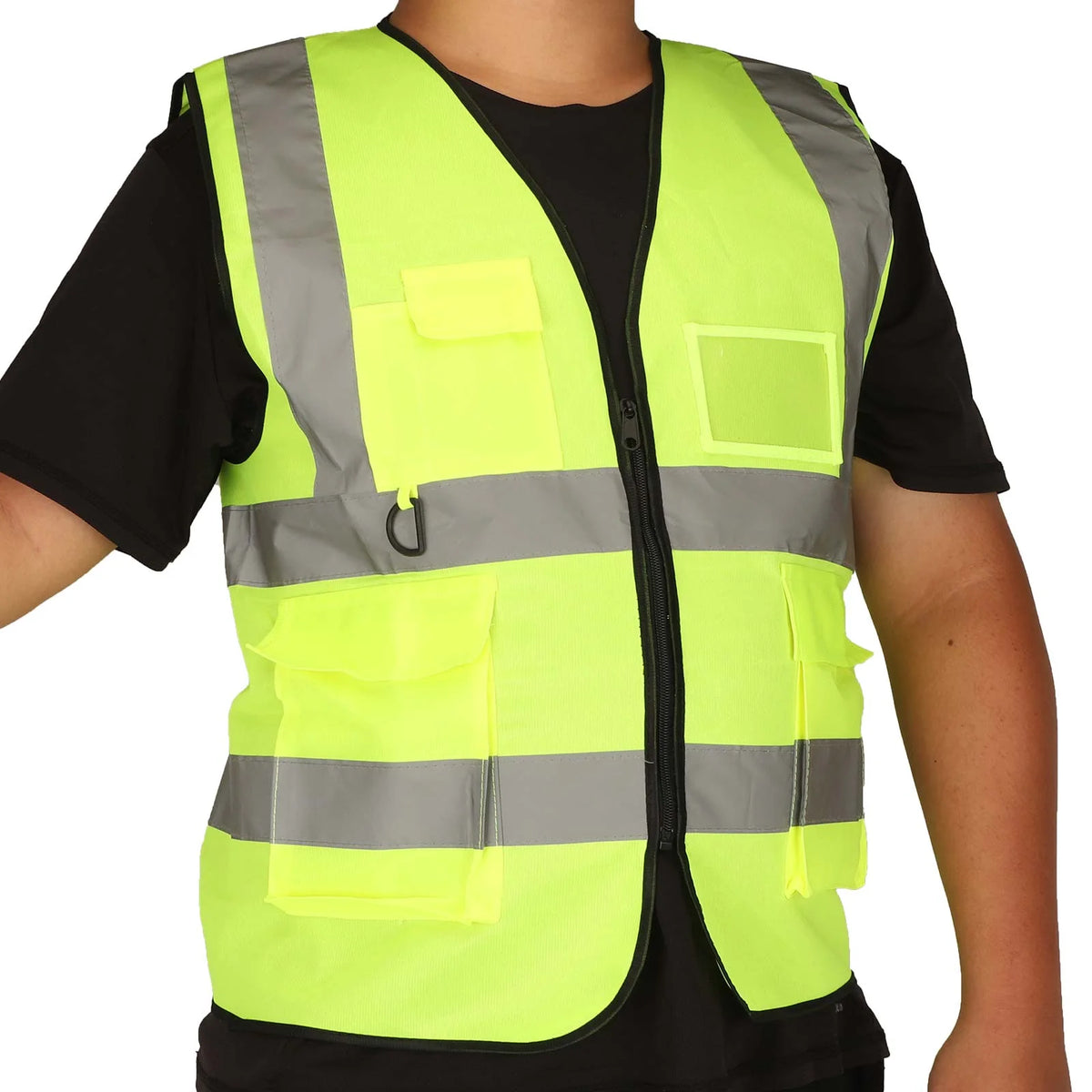 Gilet Réfléchissant de Sécurité Vert Fluo avec Poches, vue 6