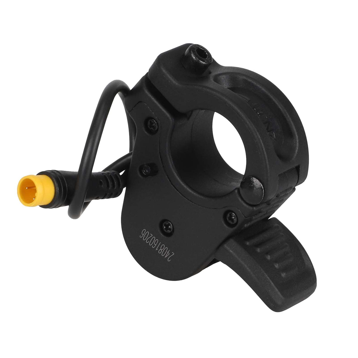 Gâchette d'accélération noire d'origine avec câble de 15 cm et connecteur étanche jaune à 3 broches