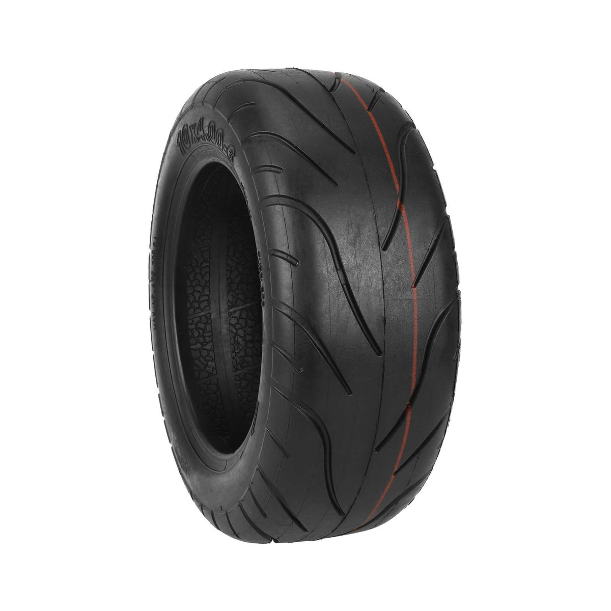 Pneu tubeless route 10 pouces noir vu de trois quarts