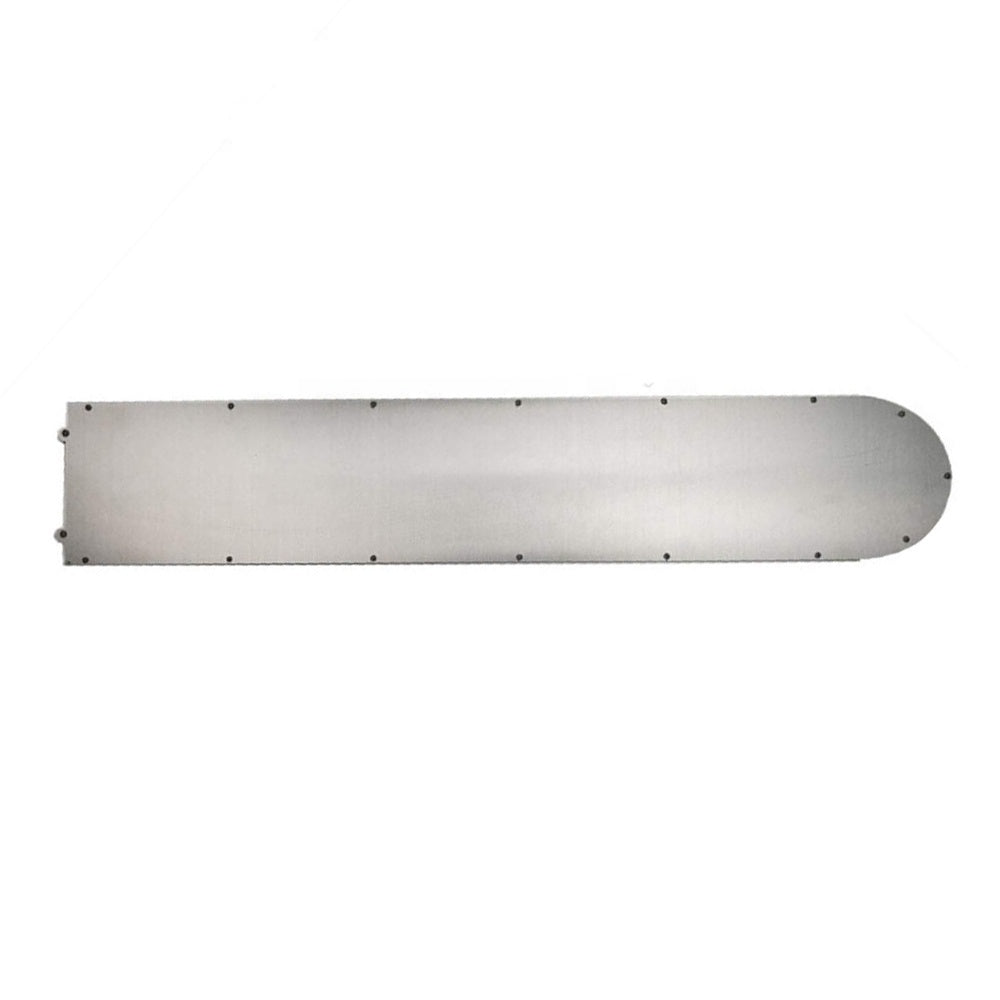 Plaque de protection inférieure de châssis en acier inoxydable vue de dessus