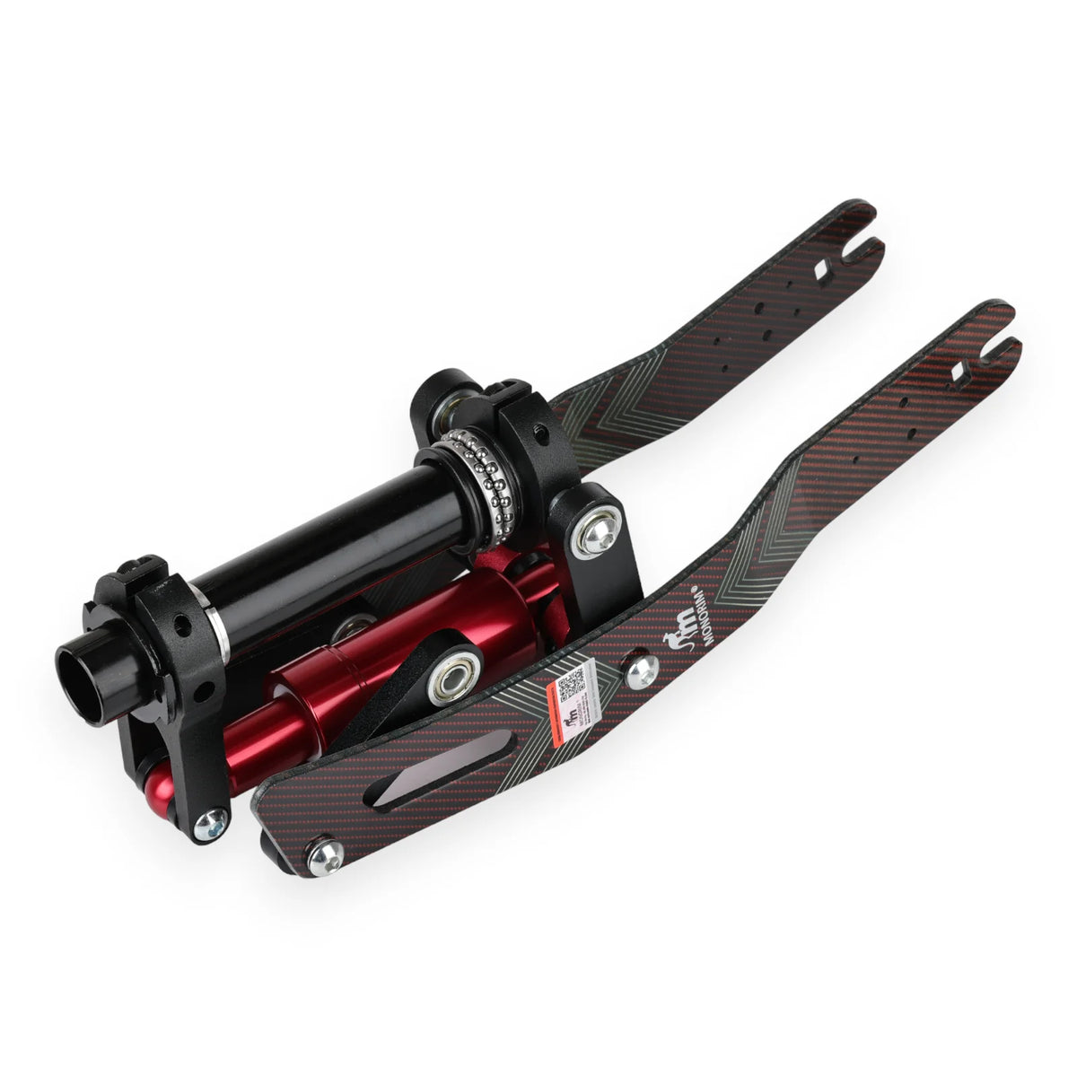 Kit Suspension Avant Monorim V5 Rouge et Effet Carbone, vue 6
