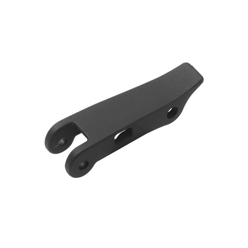 Gâchette de pliage noire pour trottinette électrique sur fond blanc