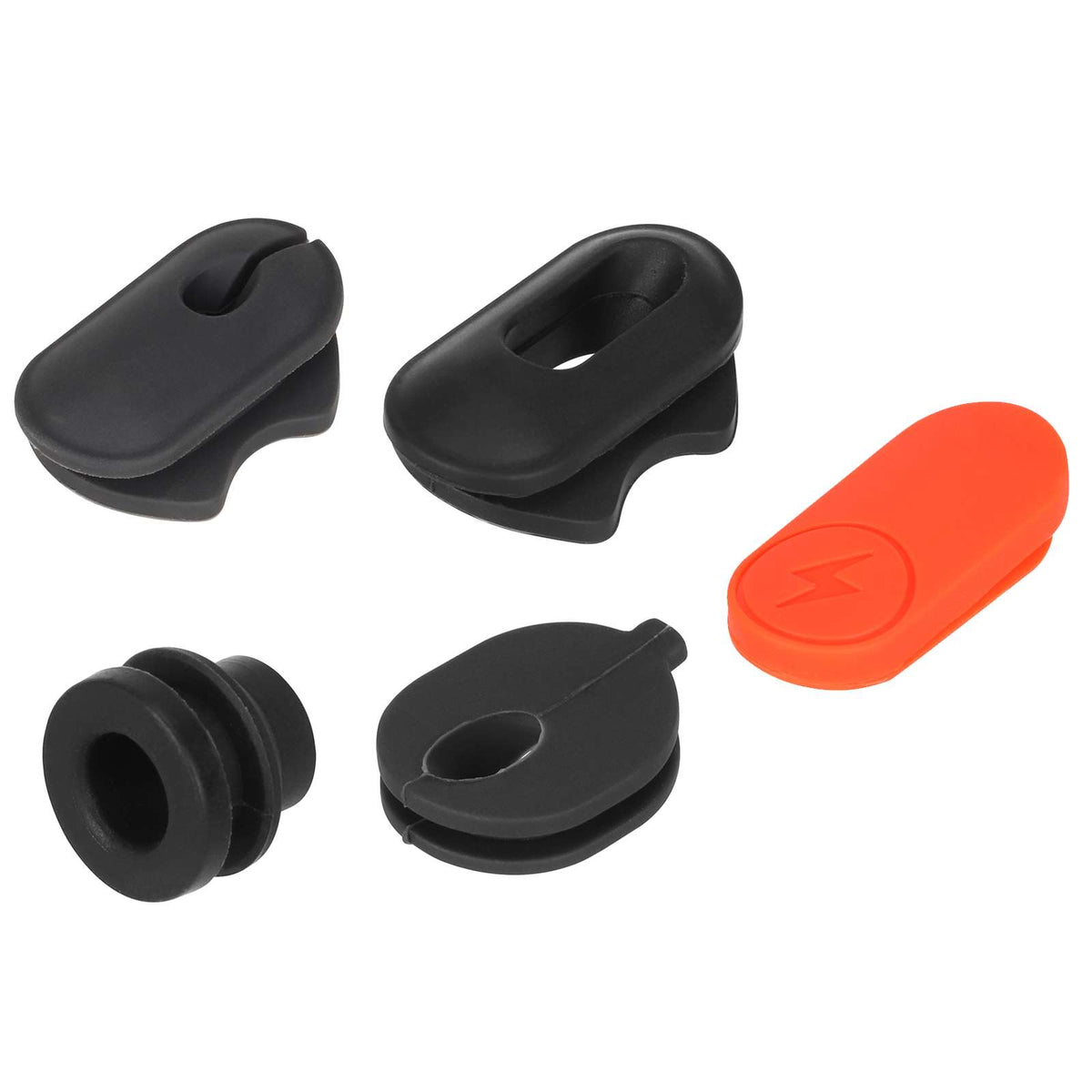 Kit de caches en silicone noirs et rouge pour trottinette électrique
