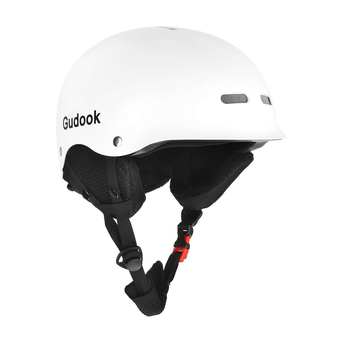 Casque de protection blanc avec protège-oreilles pour trottinette électrique et vélo