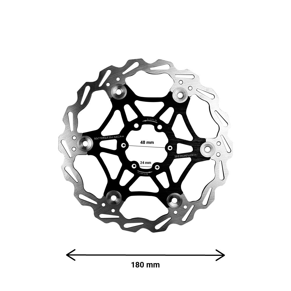 Disque de Frein Flottant 180 mm pour Trottinette Électrique