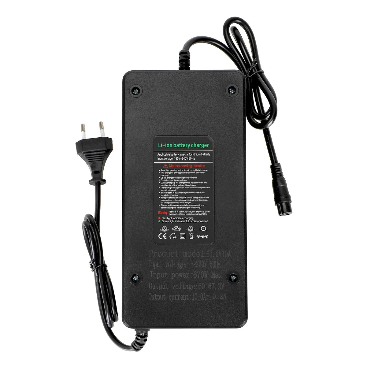 Chargeur Rapide 67,2V 10A Prise GX16 3 Broches, vue 5