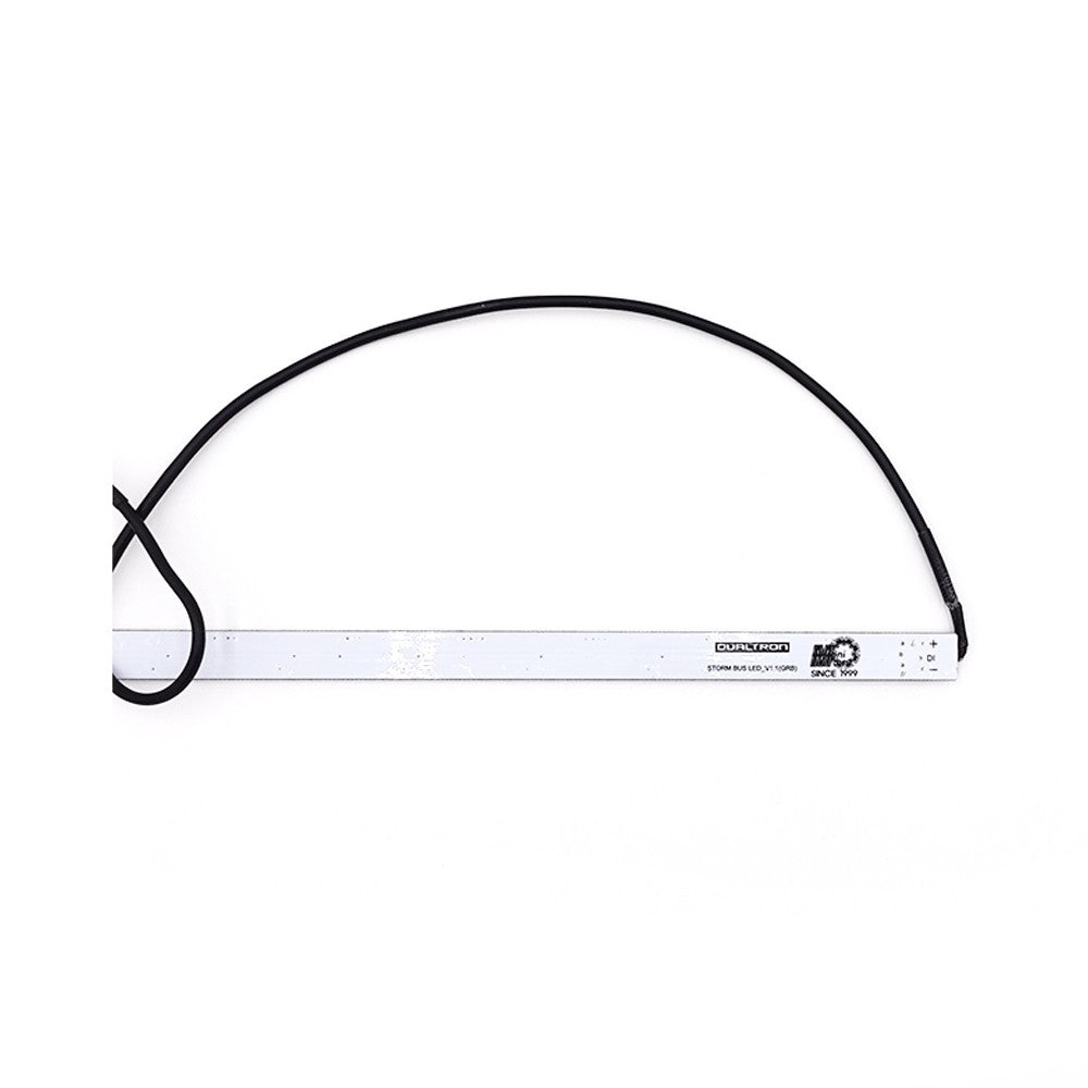 Barre LED blanche de colonne avec son câble de connexion noir.