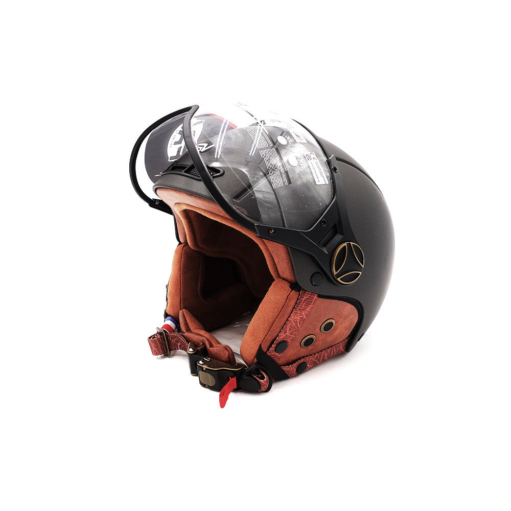 Casque Jet Gris Graphite Mat pour Trottinette Électrique