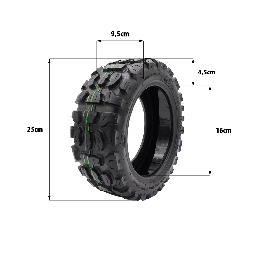 Pneu Off-Road Tubeless Gel Anti-Crevaison 90/65-6.5 pour Trottinette Électrique