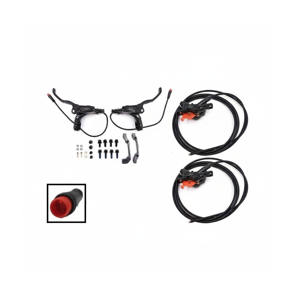 Kit Freins Hydrauliques 4 Pistons avec Connecteur Étanche (2 Étriers Droit) - Weebot