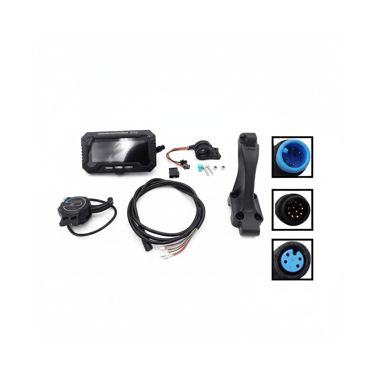 Kit complet d'afficheur EY4, accélérateur, support et câbles de connexion pour trottinette électrique