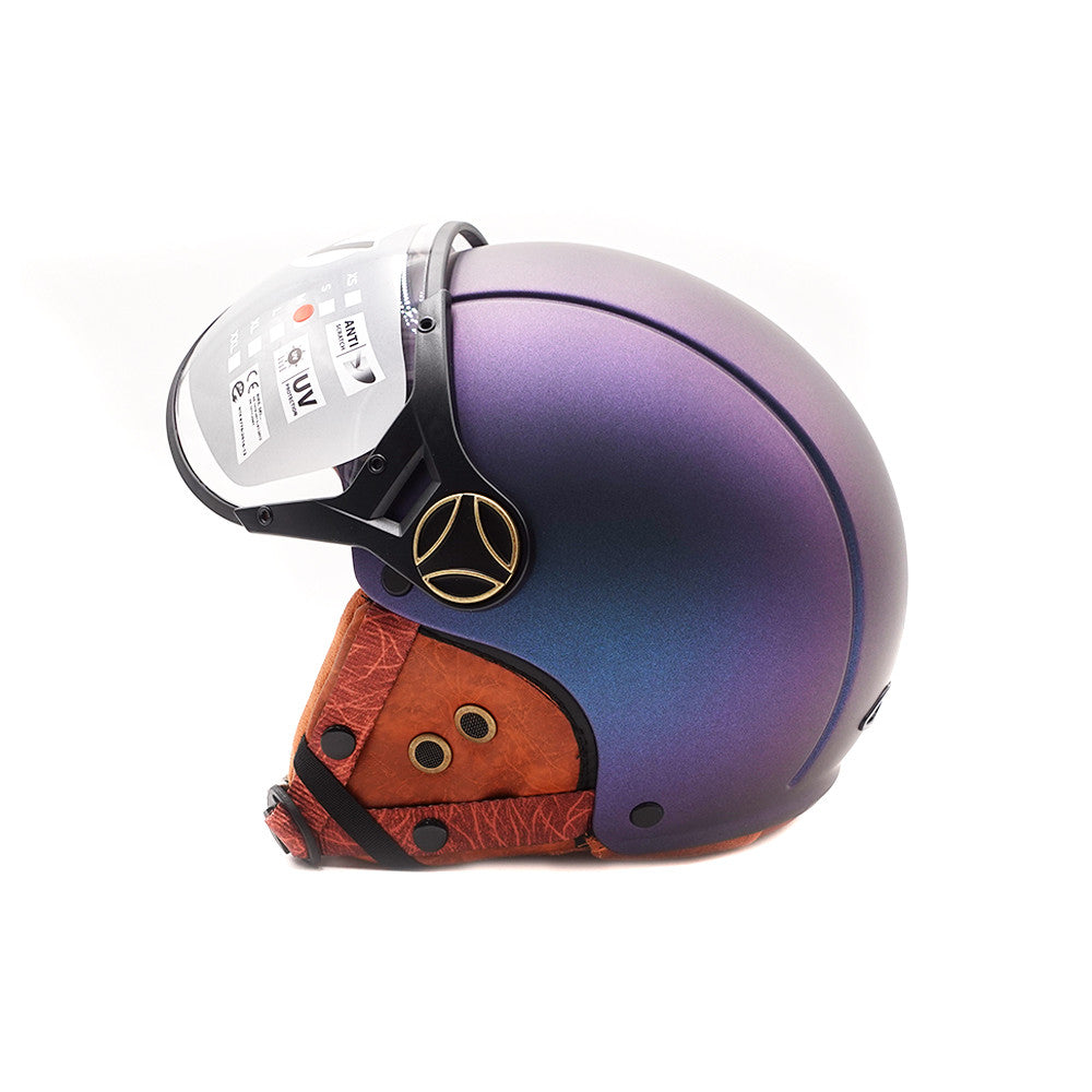 Casque Jet Bleu Mat Caméléon pour Trottinette Électrique