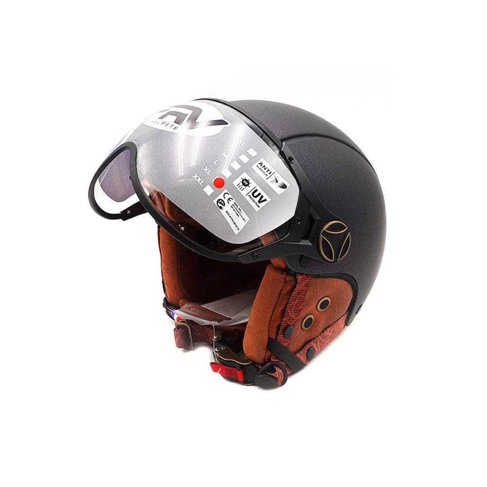 Casque Jet Vert Mat Caméléon pour Trottinette Électrique