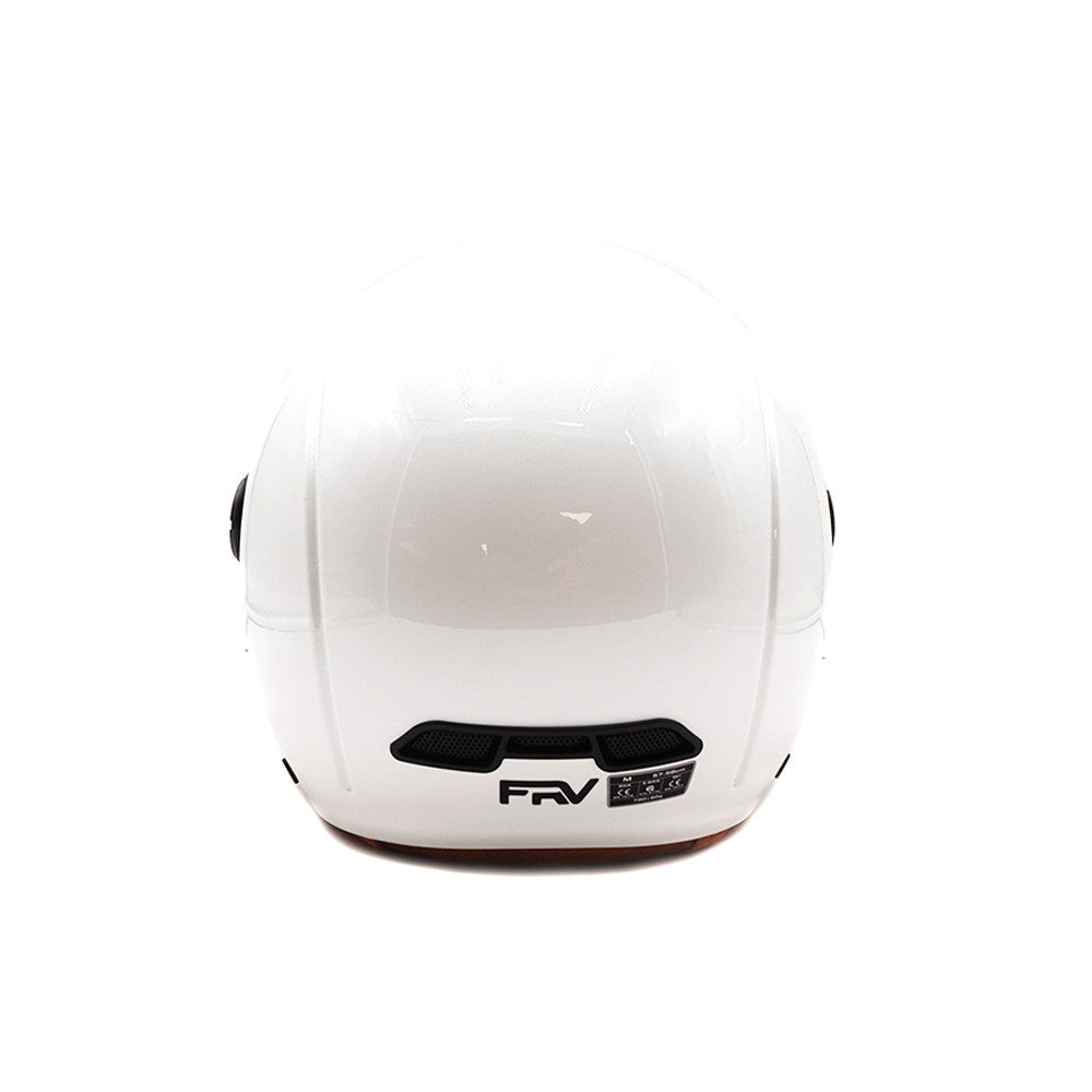 Casque Jet Blanc Brillant pour Trottinette Électrique