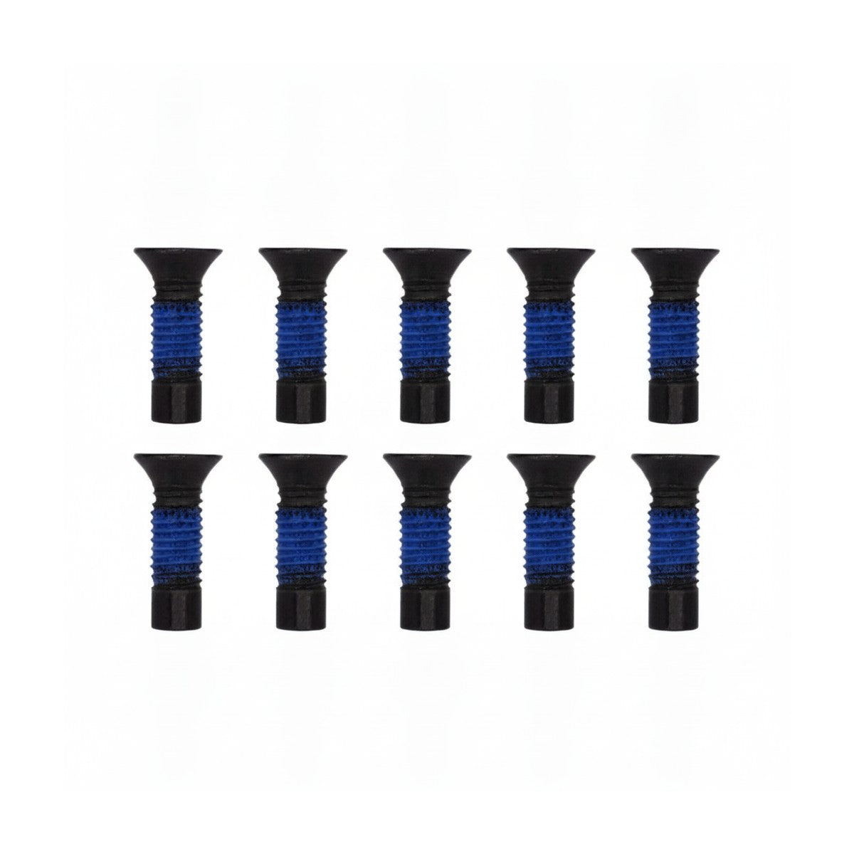 Lot de 10 vis de guidon noires avec frein-filet bleu