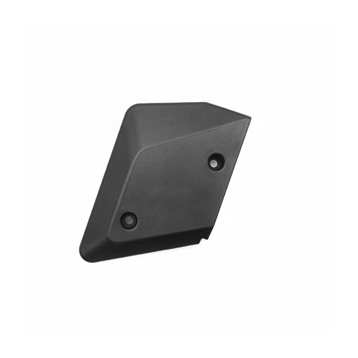 Cache en plastique noir gauche pour mécanisme de pliage vu de face.