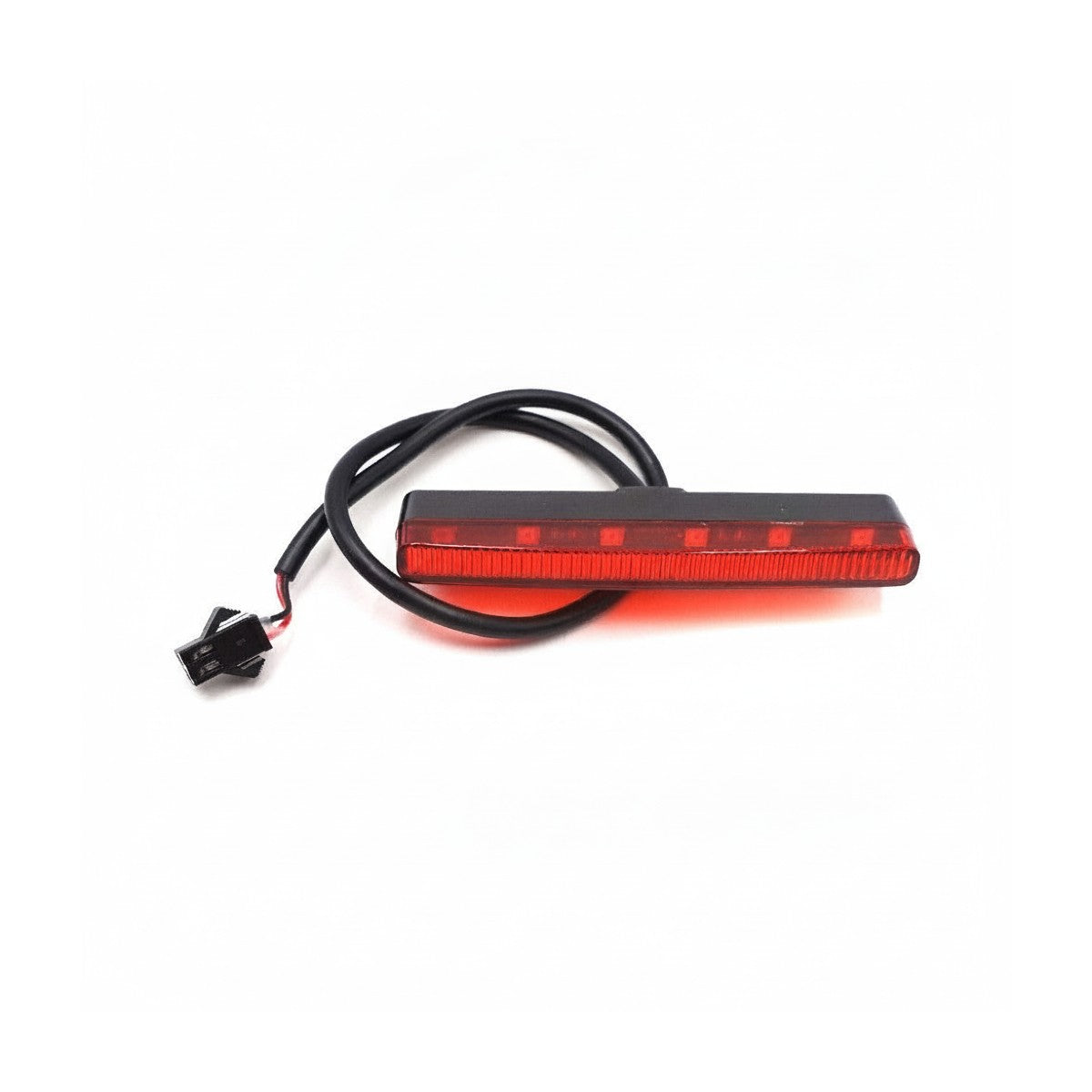 Feu LED arrière rouge rectangulaire avec son câble et connecteur pour trottinette électrique