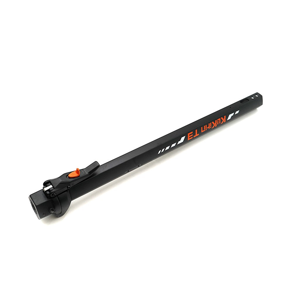 Potence noire pour trottinette électrique KuKirin T3 avec levier de pliage sur fond blanc