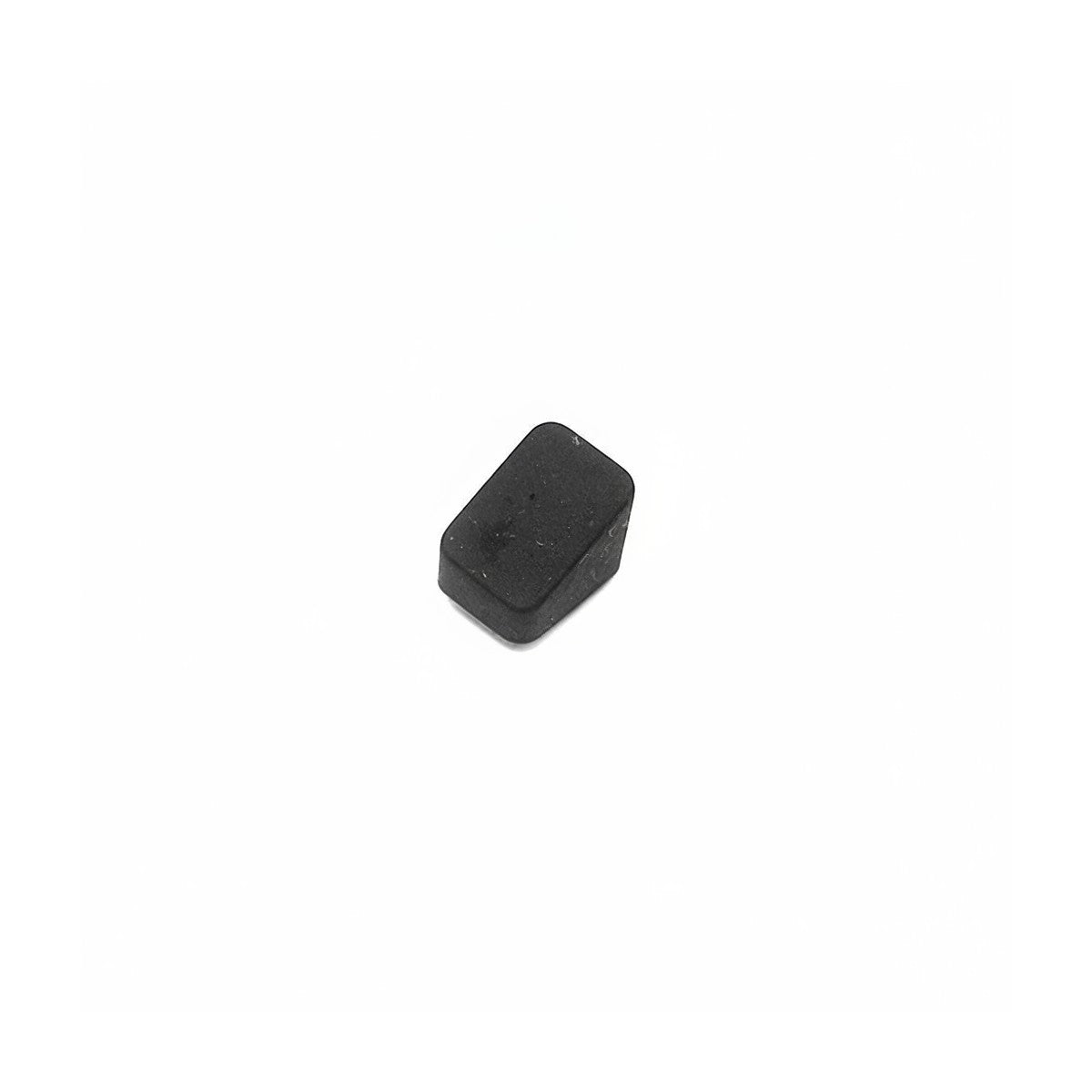 Bouchon en silicone noir de fourche droite isolé sur fond blanc