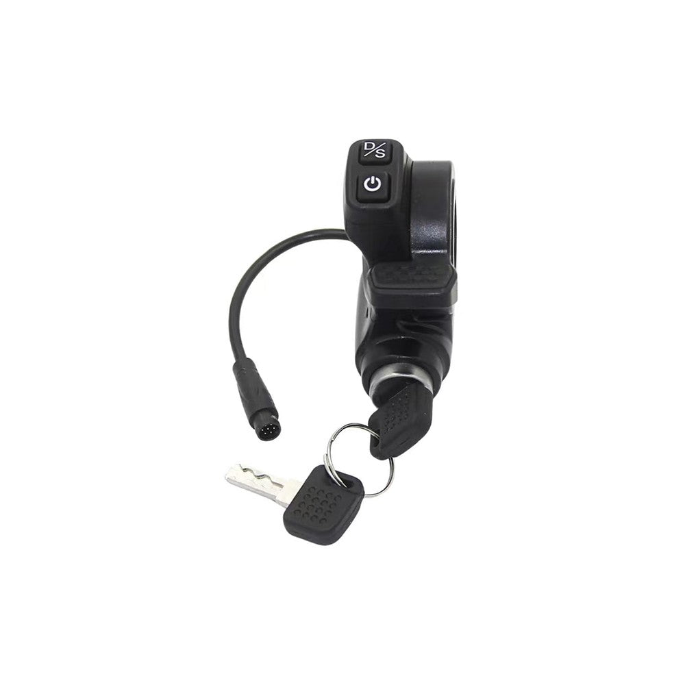 Accélérateur noir avec contacteur à clé et clés pour trottinette électrique KuKirin G2 Master