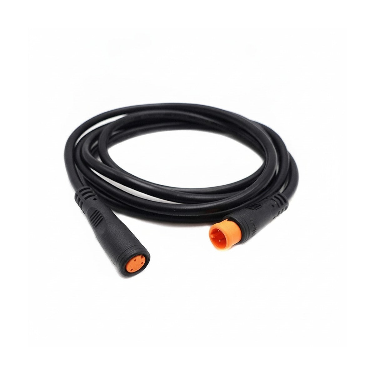 Câble étanche noir de 102 cm à 3 pins avec connecteurs orange.