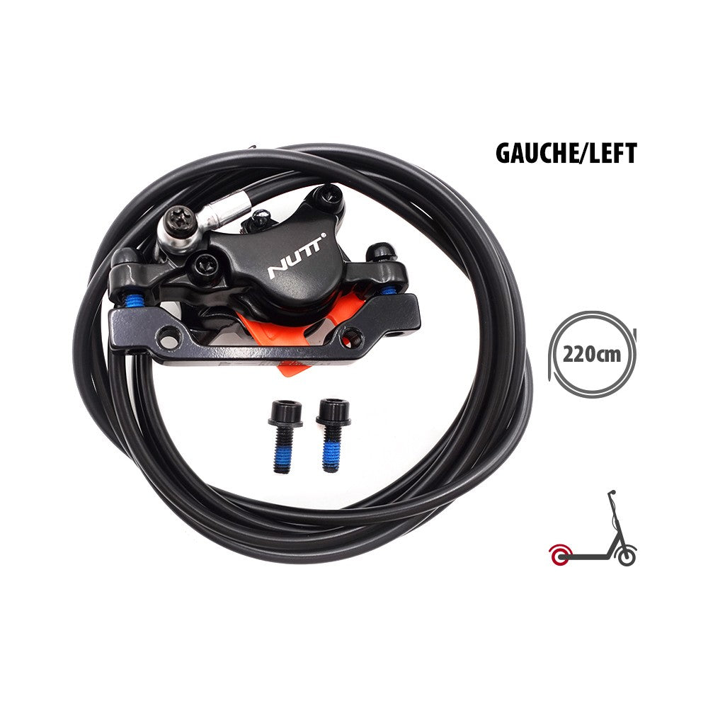 Kit Freins Hydrauliques NUTT 2 Pistons Connecteur Étanche (1x Gauche + 1x Droite) pour Trottinette Électrique