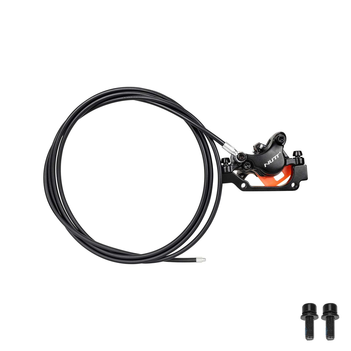 Étrier de frein hydraulique droit NUTT noir avec sa durite de 210 cm