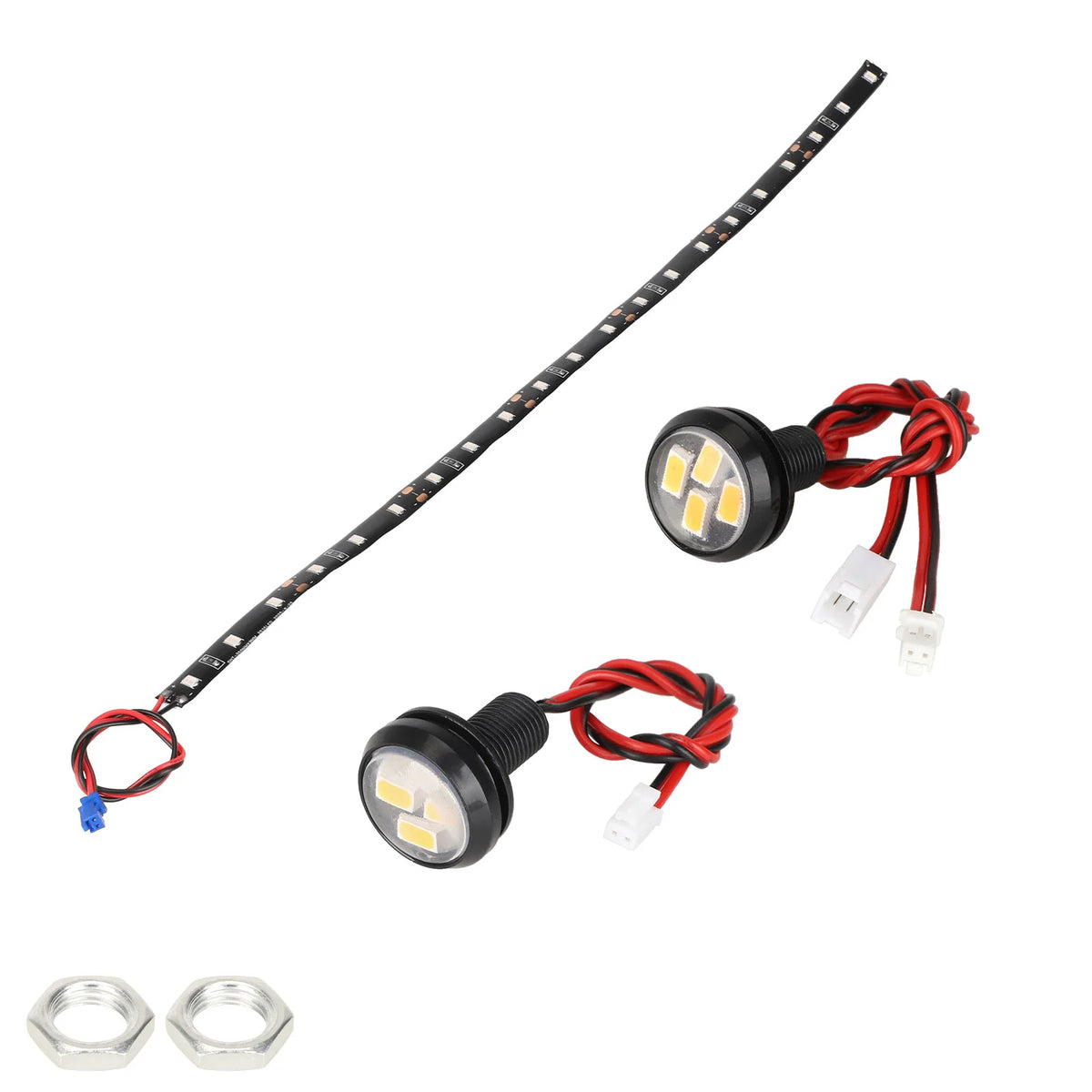 Bandeau LED latéral, clignotants et écrous de fixation pour trottinette électrique