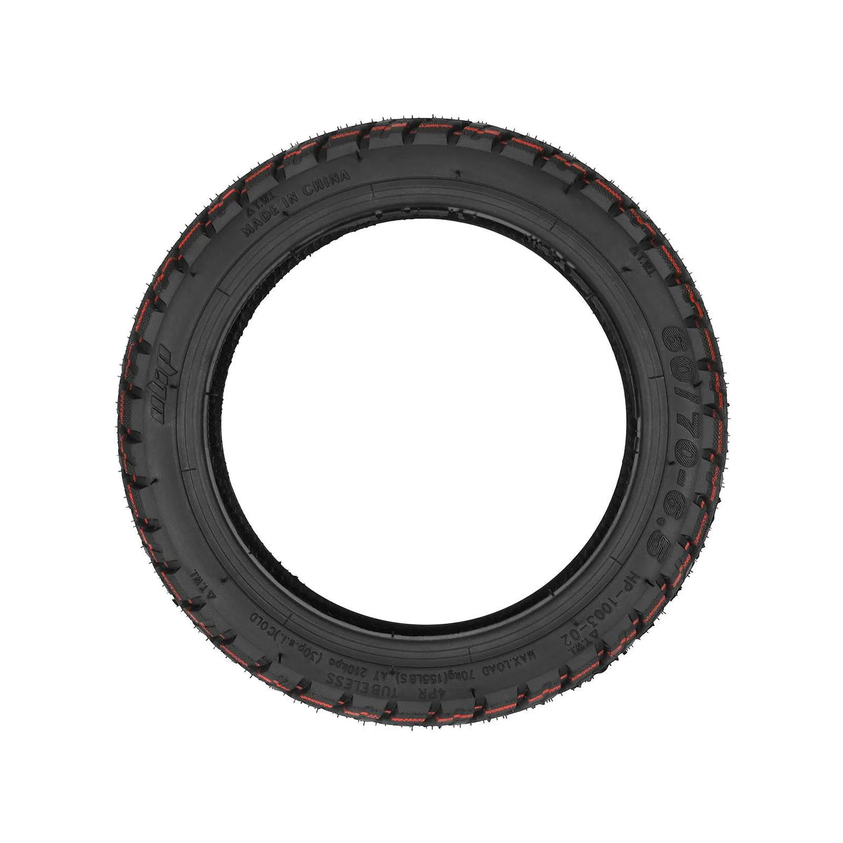 Pneu Tubeless Tout-Terrain 10 Pouces (60/70-6,5) Auto-Réparant avec Gel Anti-Crevaison et Valve, vue 6
