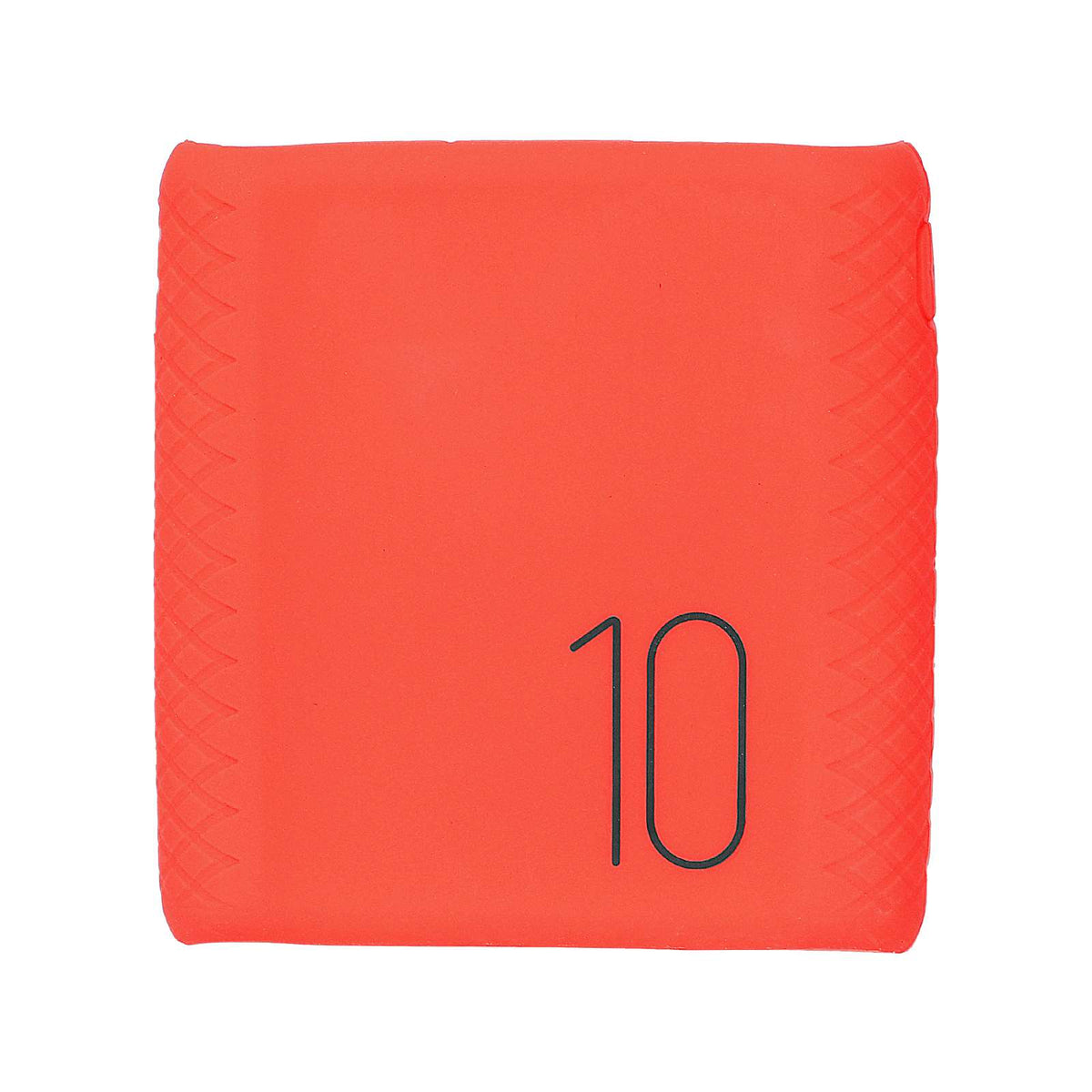Housse de protection en silicone rouge pour batterie externe vue de face