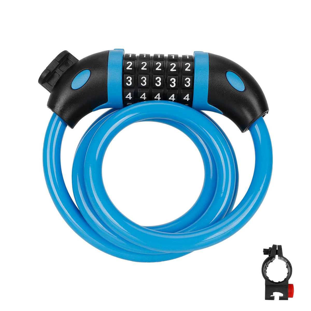 Antivol Câble à Code 5 Chiffres Bleu