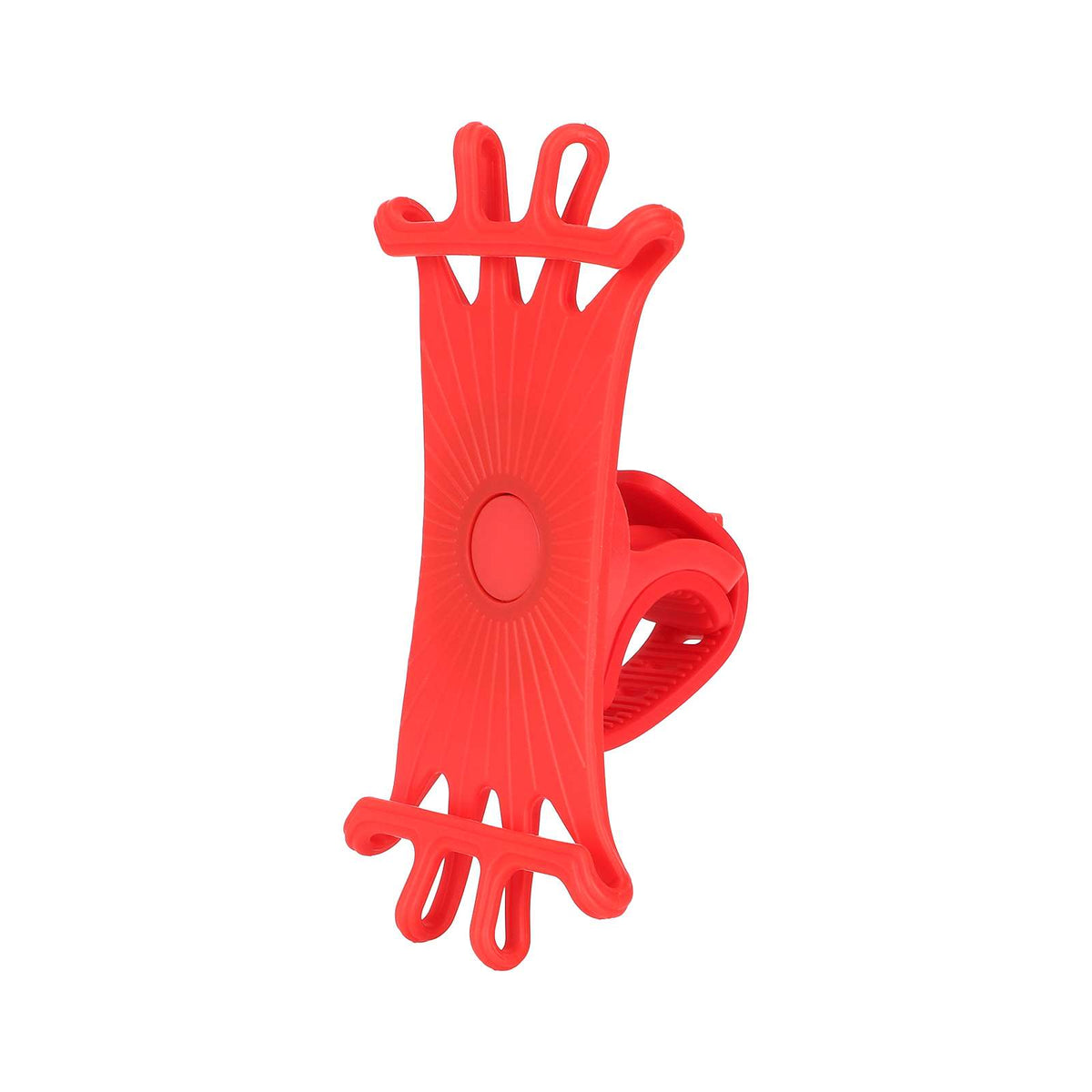 Support téléphone universel en silicone rouge pour guidon de trottinette et vélo