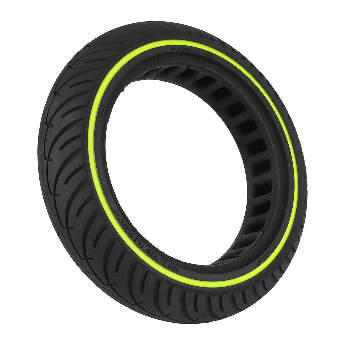 Pneu Plein Alvéolé 8,5 Pouces Vert Fluo, vue 6