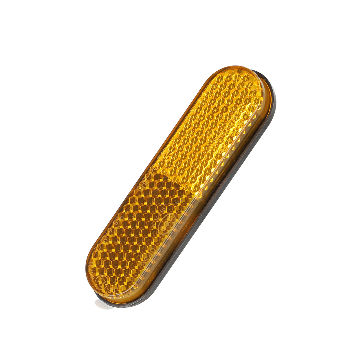 Réflecteur orange et jaune oblong pour trottinette électrique