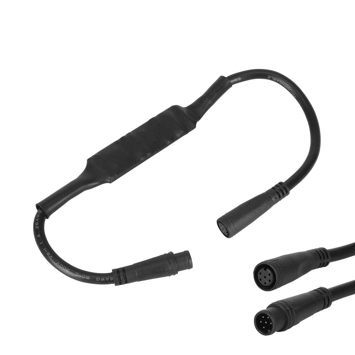 Câble de débridage noir avec module intégré et connecteurs étanches