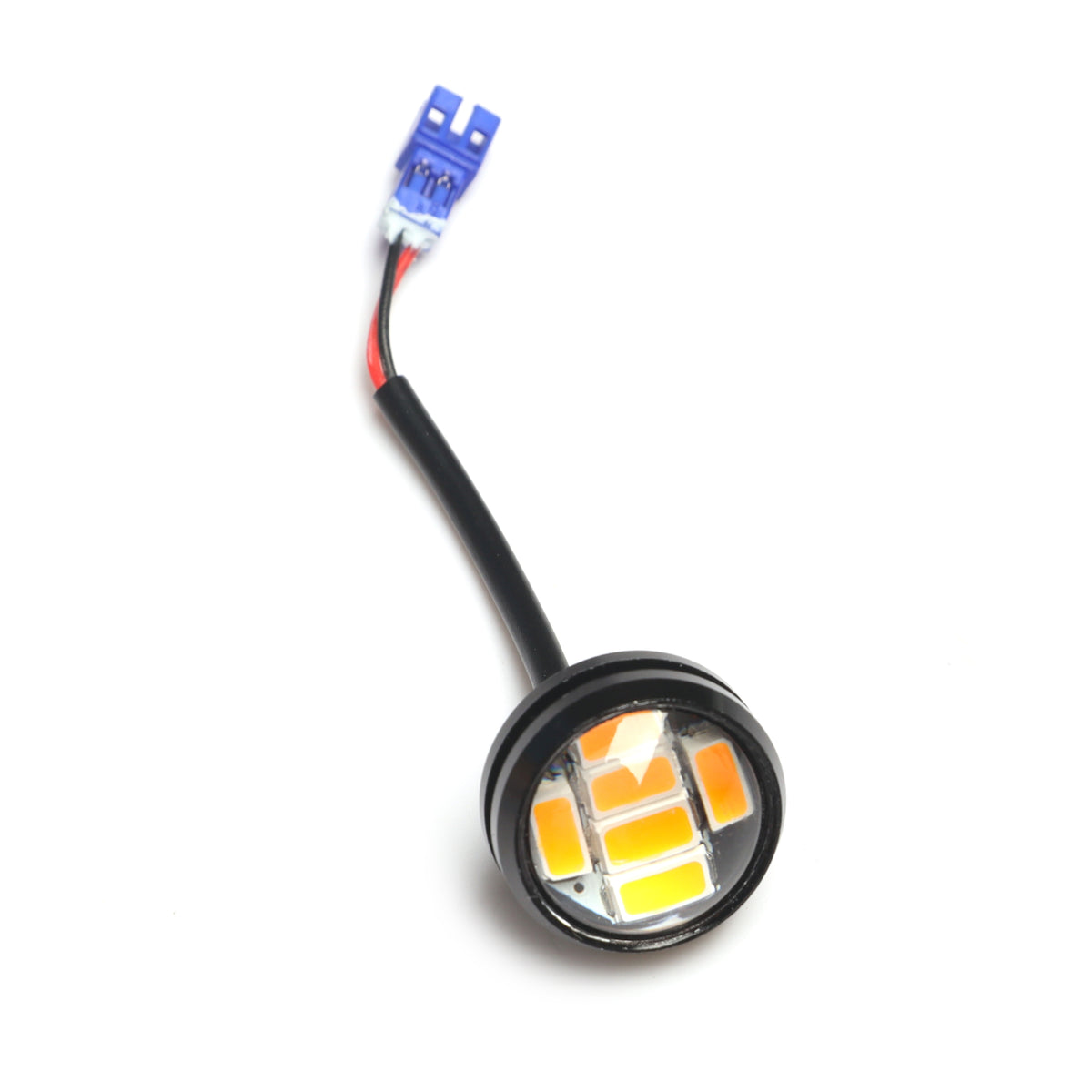 Clignotant arrière gauche rond à LED avec câble et connecteur bleu pour Dualtron Sonic N.