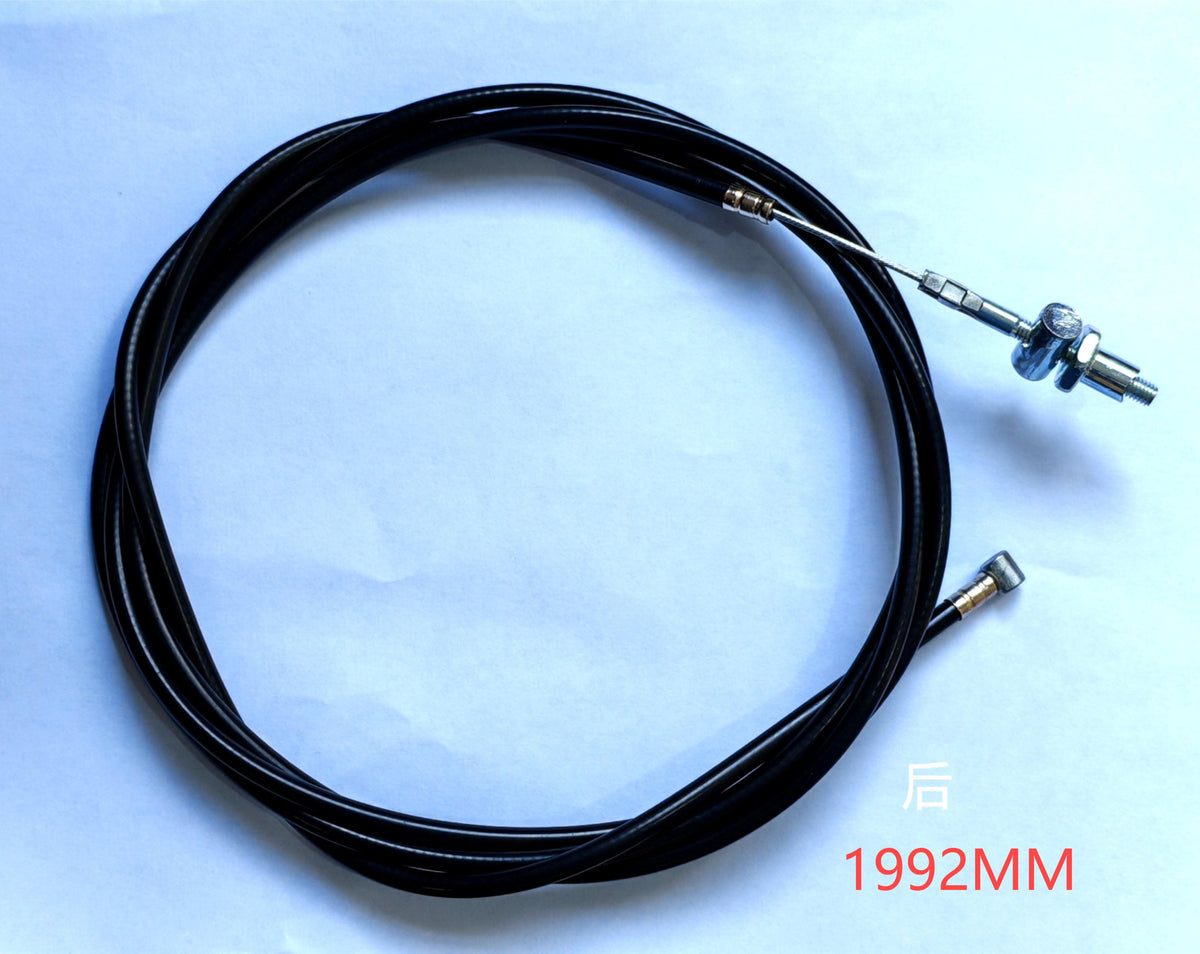Câble de frein arrière noir enroulé pour trottinette électrique Dualtron Aminia Special.