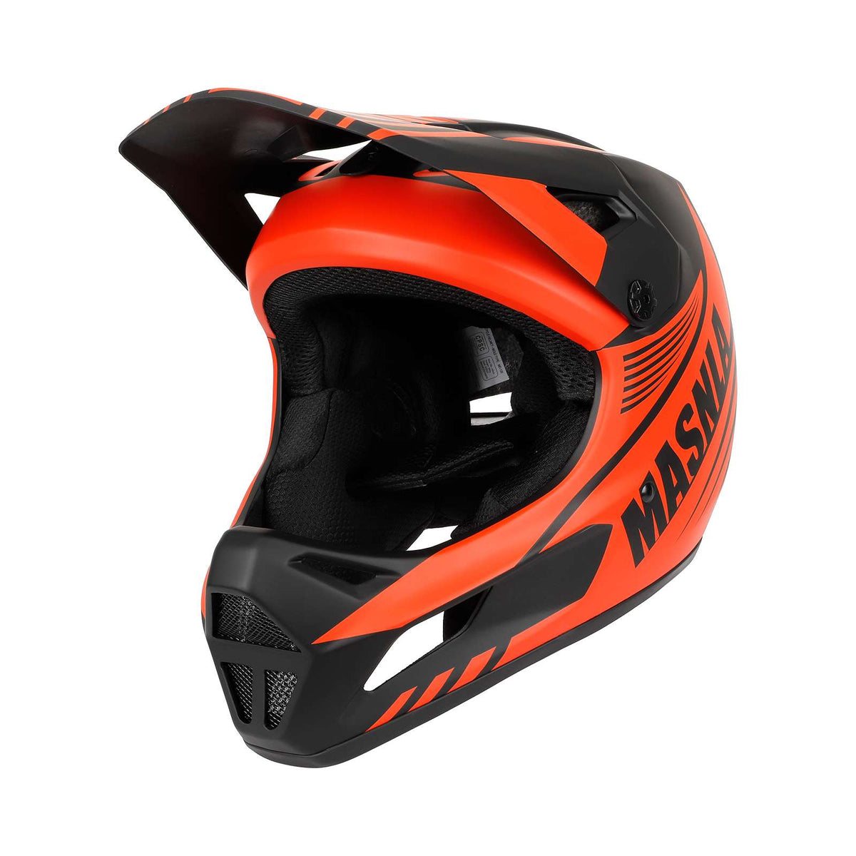 Casque Integral Cross XXL Noir et Orange, vue 2