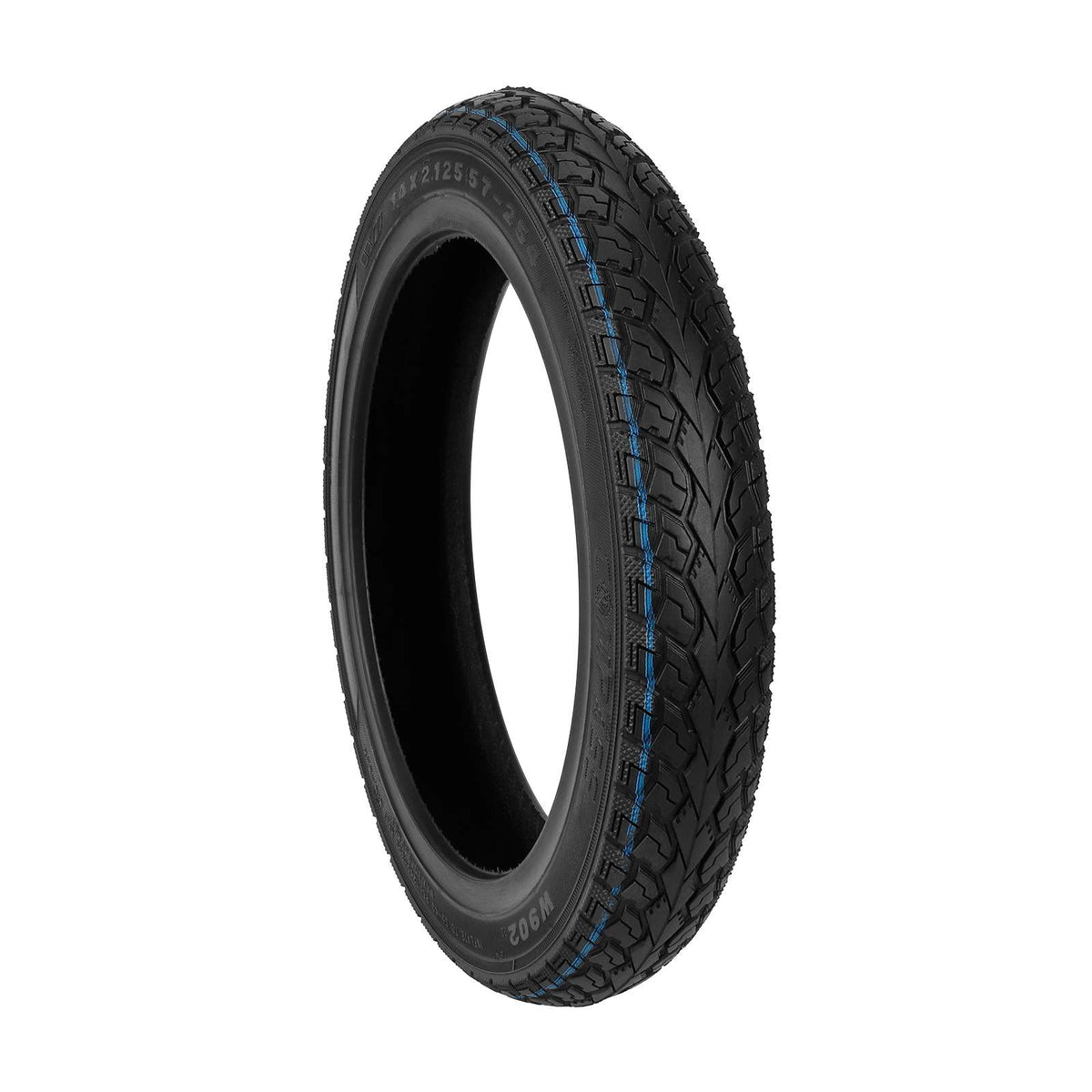 Pneu tubeless 14 pouces noir vu de trois-quarts