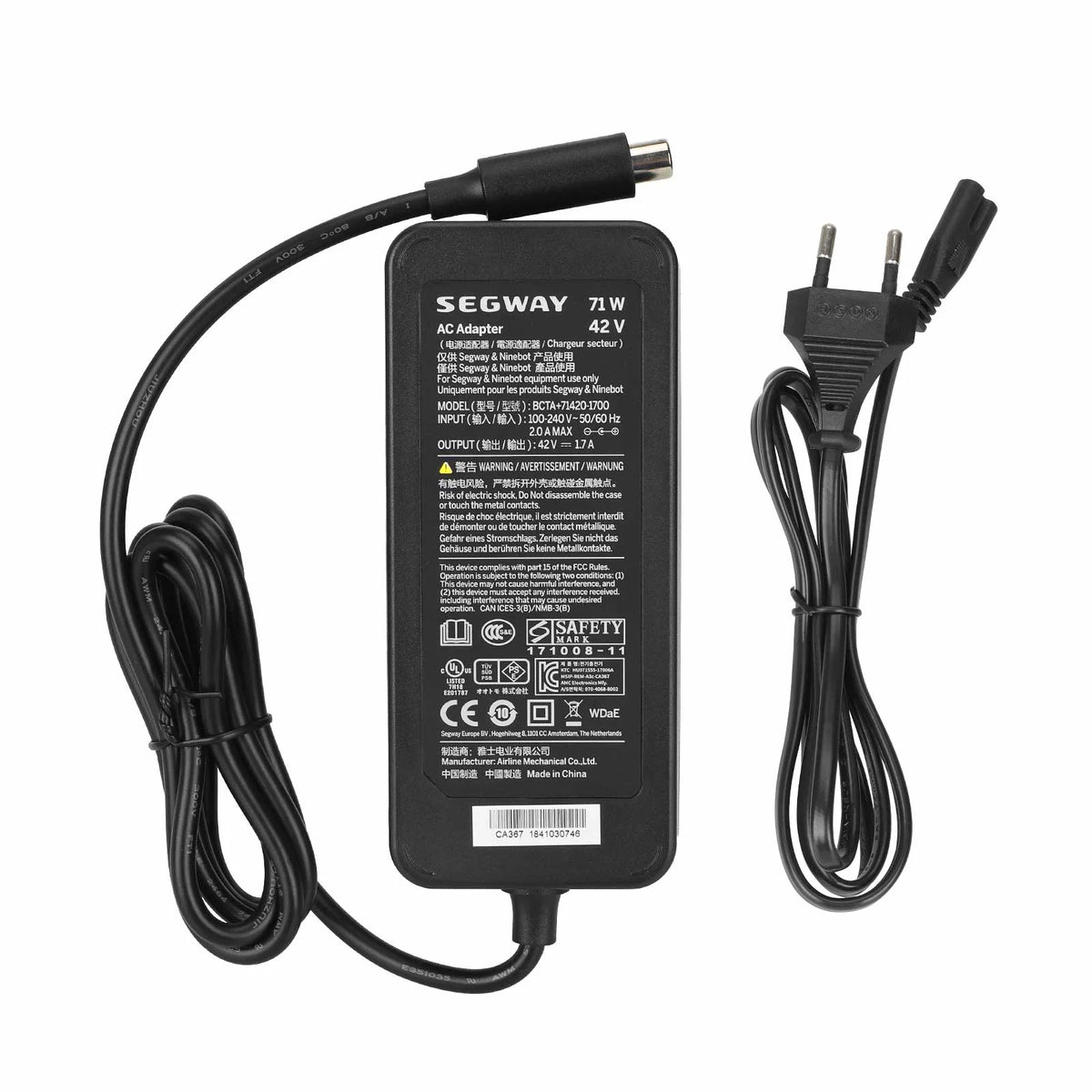 Chargeur 42V 1,7A d'Origine Prise EU, vue 4