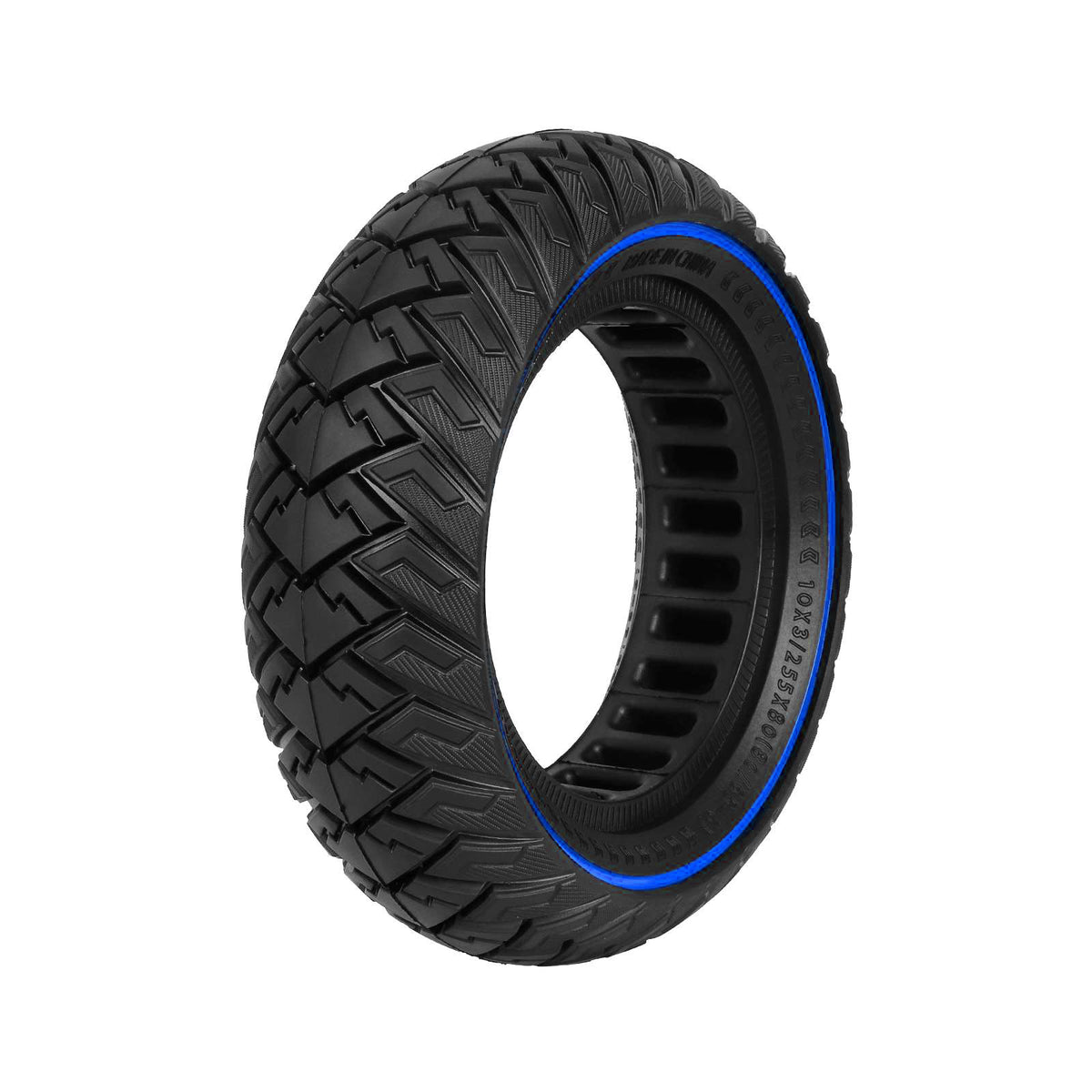 Pneu Plein Tout-Terrain 10 Pouces (10x3 - 80/65-6) Bleu
