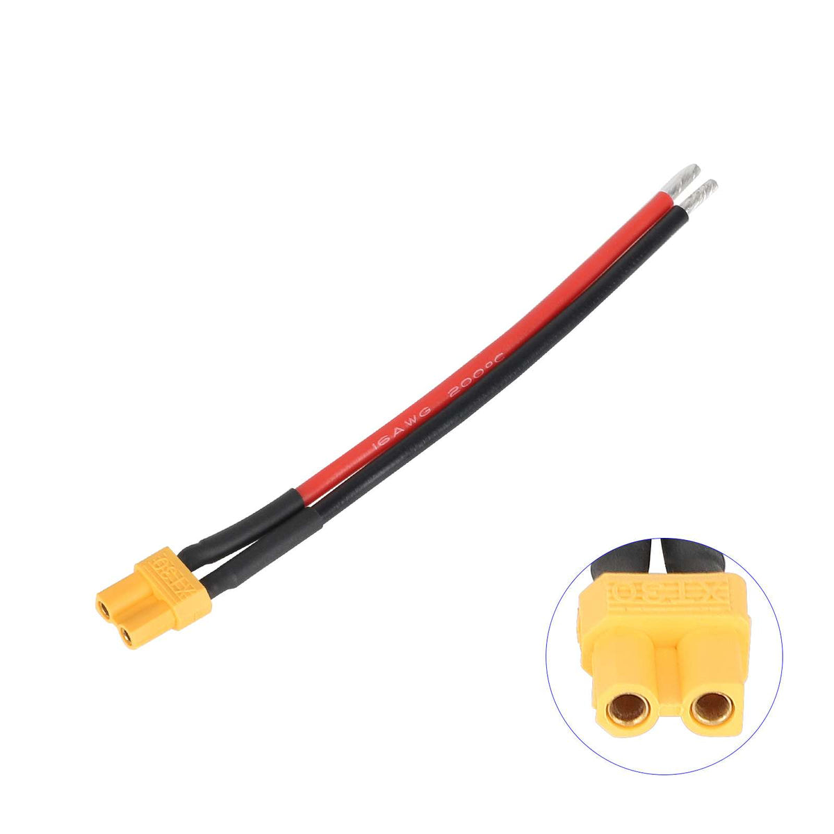 Câble Batterie Connecteur XT30 Femelle (100 mm) 14 AWG, vue 5