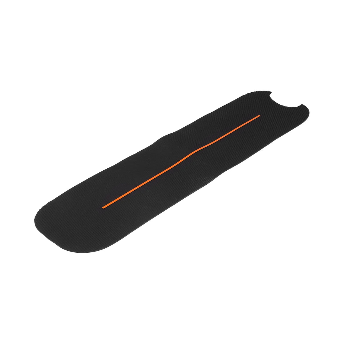 Grip de deck en silicone noir avec une ligne orange pour trottinette électrique