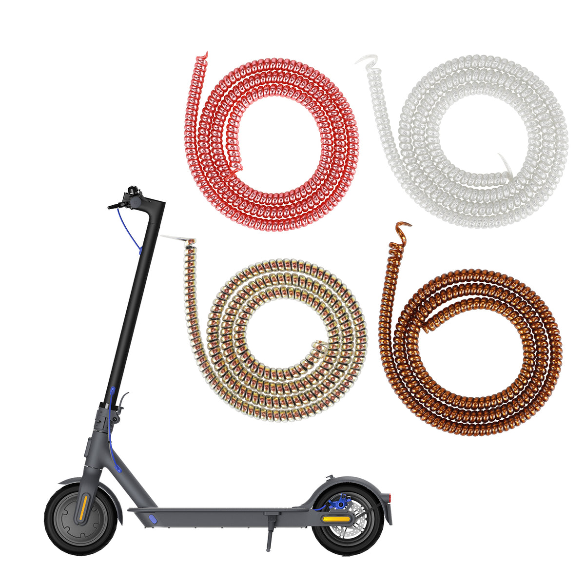 Gaine de Protection Câble Spirale 6mm 1M Or, vue 2