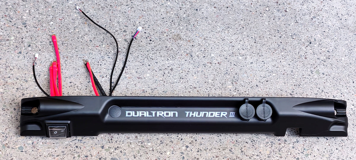 Carénage latéral gauche noir assemblé avec câblage et ports de charge pour Dualtron Thunder 3