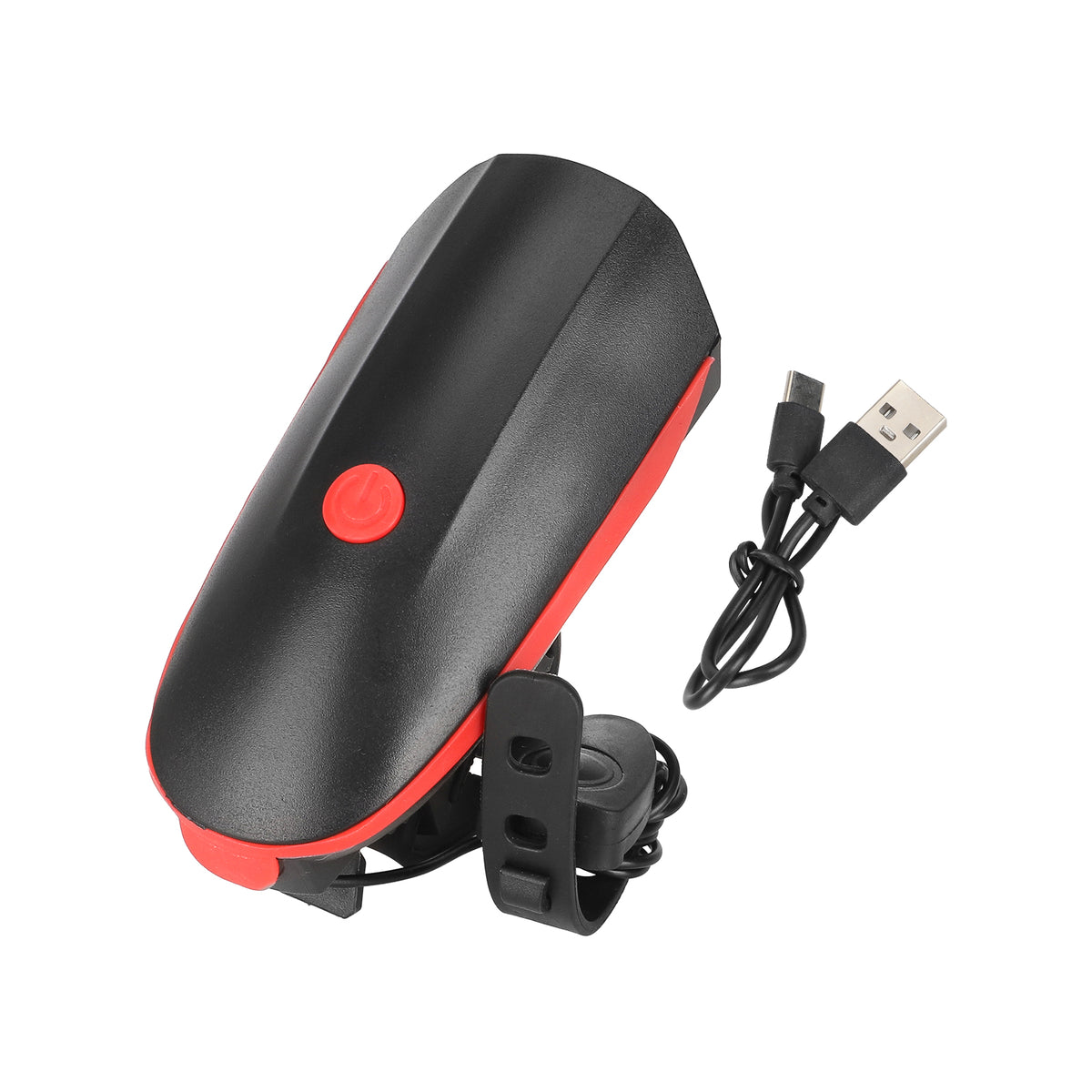 Éclairage Avant avec Klaxon Intégré USB Rechargeable Rouge, vue 5