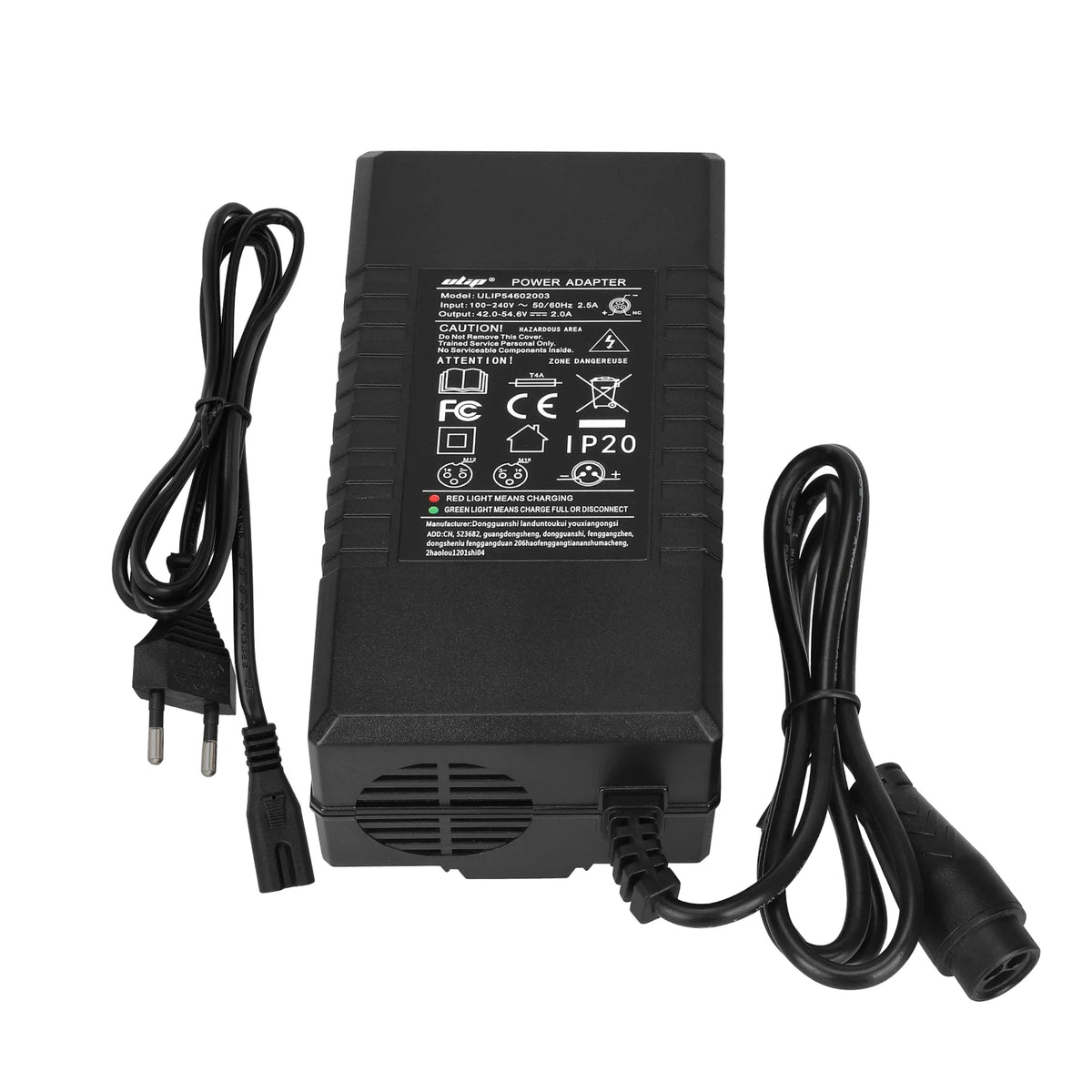 Chargeur 54,6V 2A Prise LP16 3 Broches, vue 4
