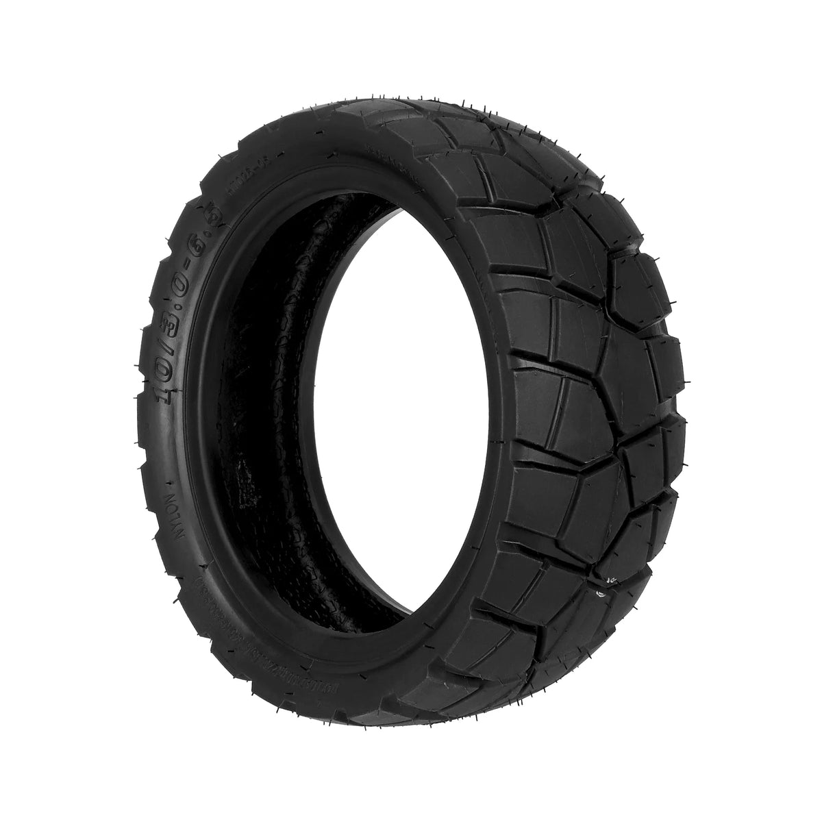 Pneu tubeless tout-terrain 10 pouces noir vu de trois-quarts
