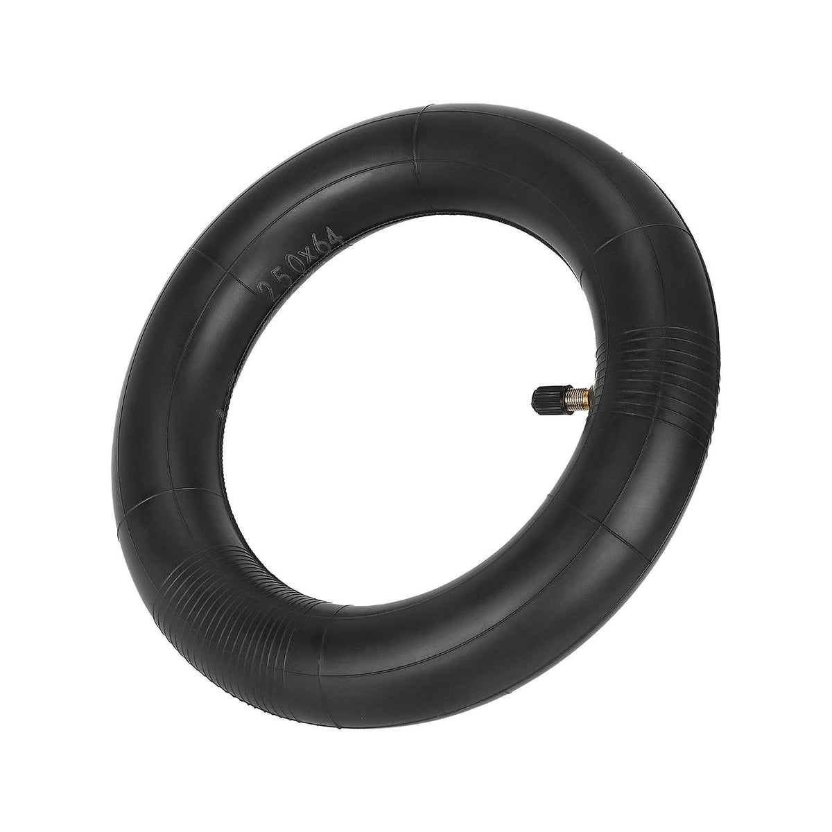Chambre à air noire 10 pouces 250x64 avec valve droite